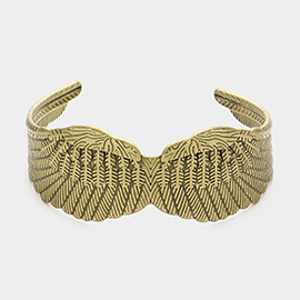 Vintage Metal Wings Cuff Bracelet