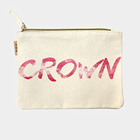 Crown_Cotton Canvas Eco Pouch Bag
