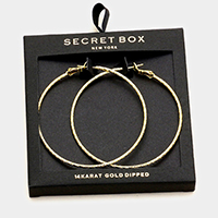 Secret Box _ Textured Gold Dipped Hoop Earrings