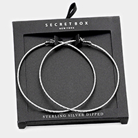 Secret Box _ Sterling Silver Dipped Textured Hoop Earrings