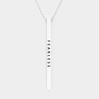 Fearless Metal Bar Pendant Necklace