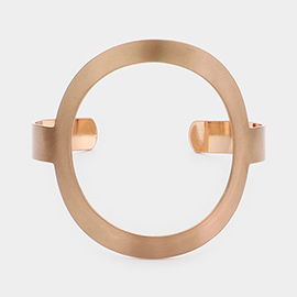 Curved Open Metal Circle Cuff Bracelet