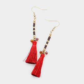 Beaded Tassel Earrings