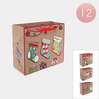 12PCS - Christmas Holiday Gift Bags