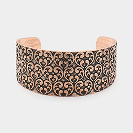Embossed Antique Pattern Cuff Bracelet