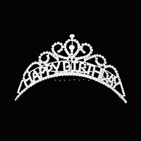 HAPPY BIRTHDAY Rhinestone Party Tiara