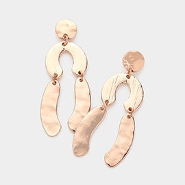 Abstract Metal Dangle Earrings