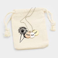Faith Hope Love _ Triple Disc Pendant Necklace Gift Bag Set