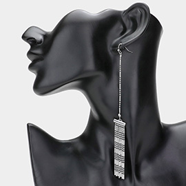 Long Drop Metal Chain Tassel Fringe Earrings