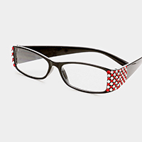 Crystal Detail Rectangular Reading Glasses