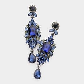 Teardrop Dangle Evening Earrings