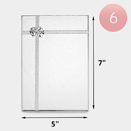 6PCS - Simple Bow Deco Rectangle Gift Boxes