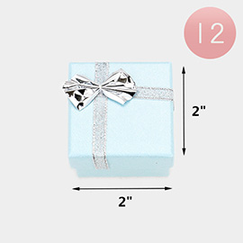 12PCS - Simple Bow Deco Square Gift Boxes
