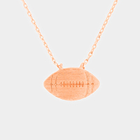 Metal Football Pendant Necklace