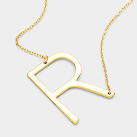 Monogram Metal Pendant Necklace