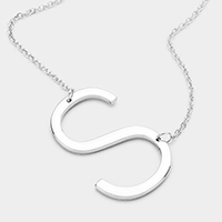 Monogram Metal Pendant Necklace