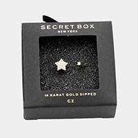 Secret Box _ 14K Gold Dipped CZ Star Ring
