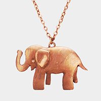 Elephant pendant long necklace