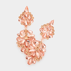 Marquise Crystal Statement Evening Earrings