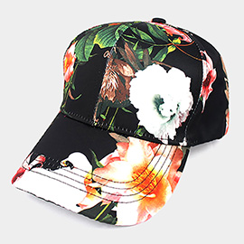 Floral Print Baseball Cap