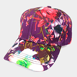 Floral Print Baseball Cap