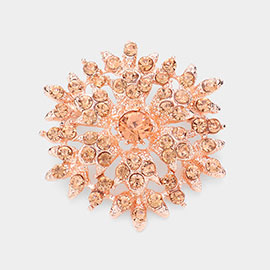 Bubble Stone Cluster Snowflake Pin Brooch
