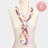 6PCS - Lighthouse Anchor Pattern Printed Scarf