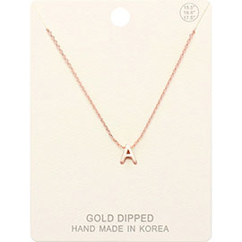 -A- Gold Dipped Metal Pendant Necklace