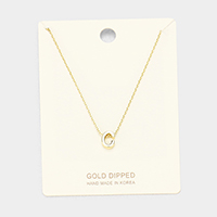 Gold Dipped Metal Pendant Necklace