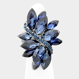 Marquise Crystal Cluster Stretch Ring