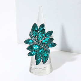 Marquise Crystal Cluster Stretch Ring
