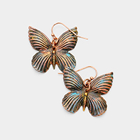 Metal Butterfly Dangle Earrings