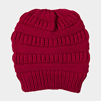 Fleece Lining Soft Cable Knit Bean Hat