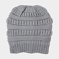 Fleece Lining Soft Cable Knit Bean Hat