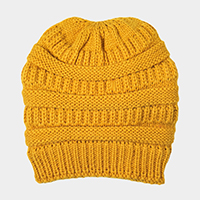 Fleece Lining Soft Cable Knit Bean Hat