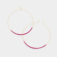 Thread Wrapped Hoop Earrings