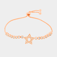 Cubic Zirconia Star Cinch Evening Bracelet