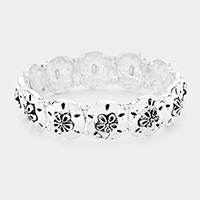 Metal Sand Dollar Stretch Bracelet