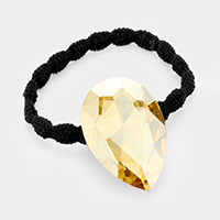 Crystal Teardrop Accented Stretch  Hair Band