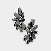Crystal Rhinestone Marquise Cluster Earrings