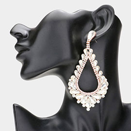 Oversized Cut Out Teardrop Cluster Vine Evening Earrings