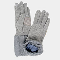 Solid Quilted Tris Smart Touch Gloves