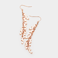 Metal Mermaid Cluster Vine Dangle Earrings