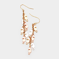 Metal Seahorse Cluster Vine Dangle Earrings