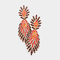 Feather Pave Earrings