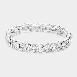 Bubbly Crystal Round Evening Bracelet