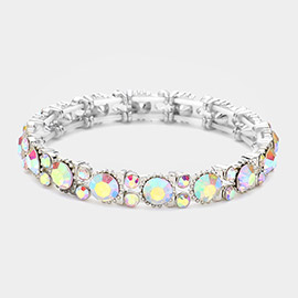 Bubbly Crystal Round Evening Bracelet