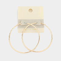 14k Gold Filled Metal Hoop Pin Catch Earrings