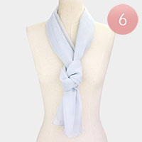 6PCS - Solid Chiffon Scarf