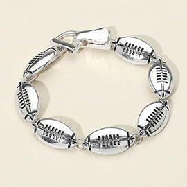 Metal Football Link Magnetic Bracelet